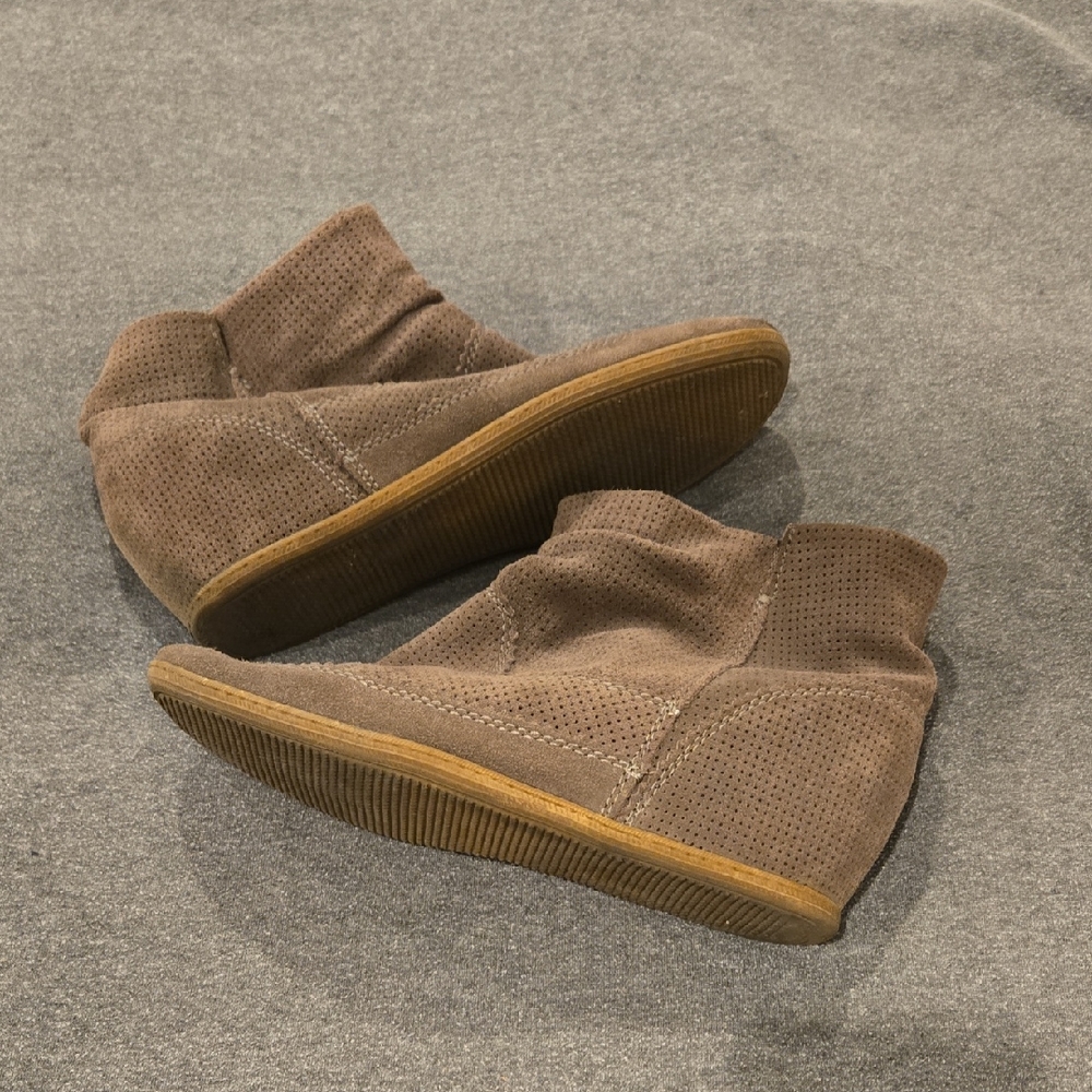 DV by Dolce Vita Brown Suede Ankle Booties with Side Zipper